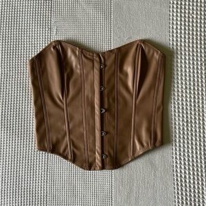 NWT - Urban Outfitters - ‘Out From Under Luna Faux Leather Corset’ - Medium